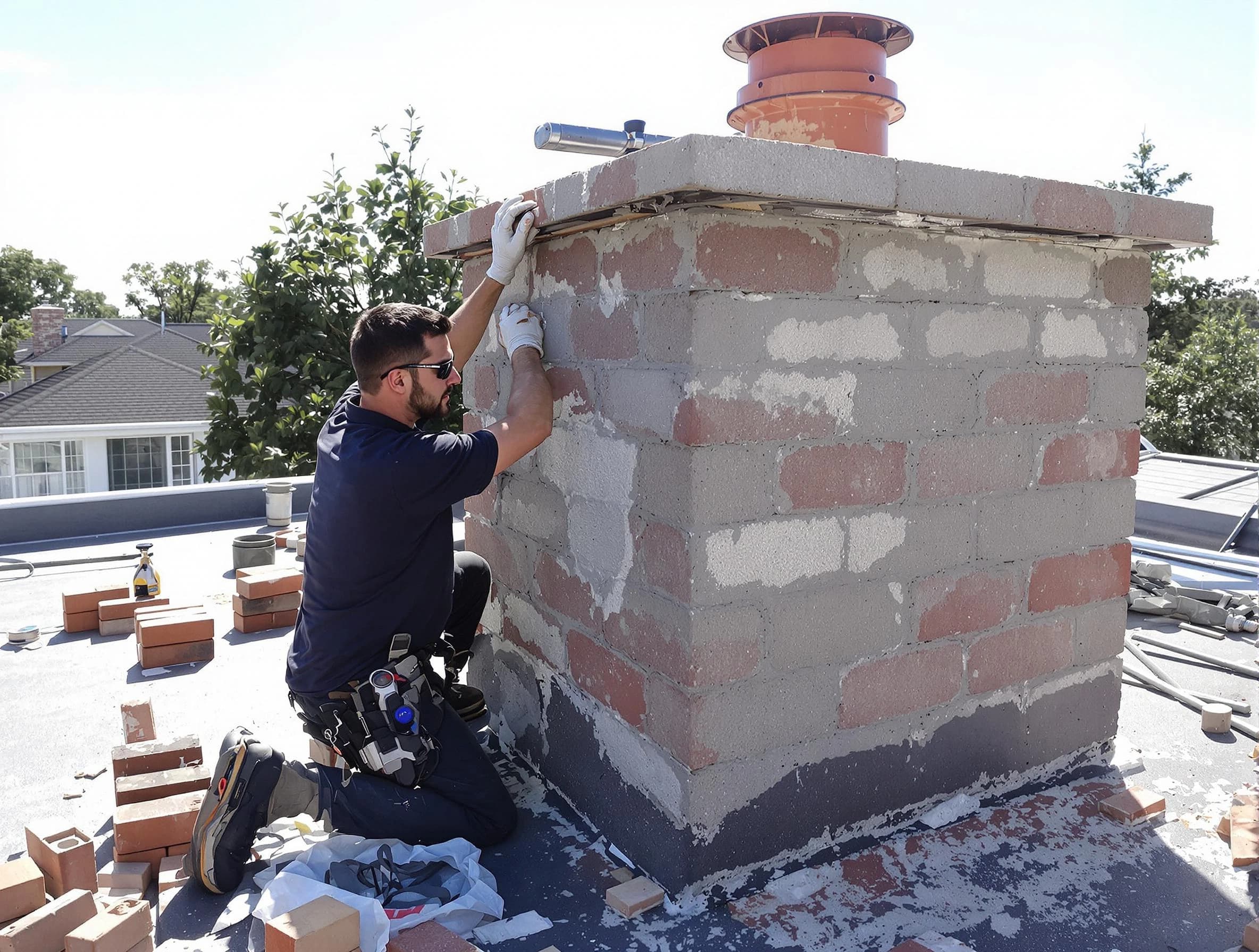 Advanced chimney repair process by Tarrant Chimney Sweep in Tarrant, AL