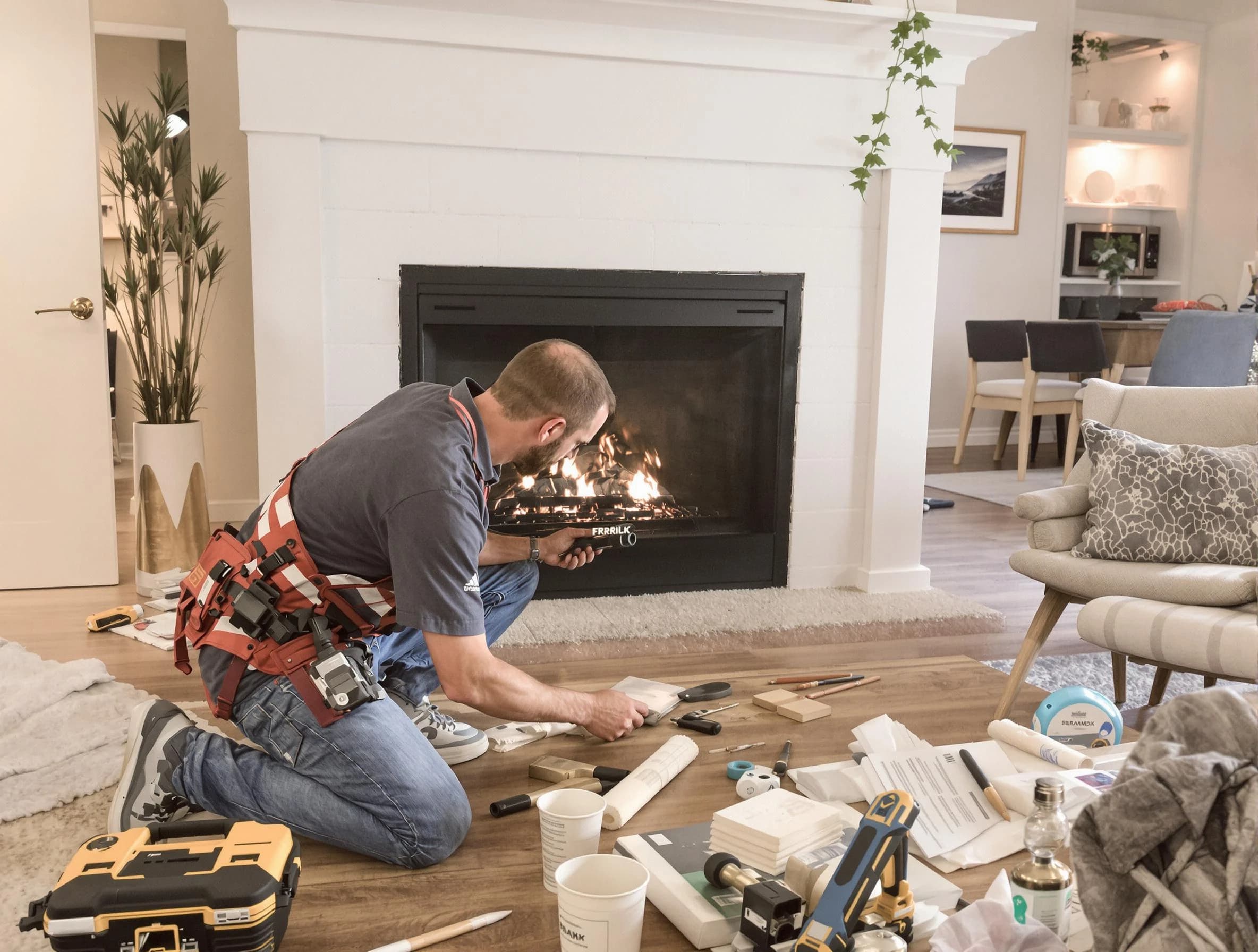 Tarrant Chimney Sweep performing fireplace repair in Tarrant, AL