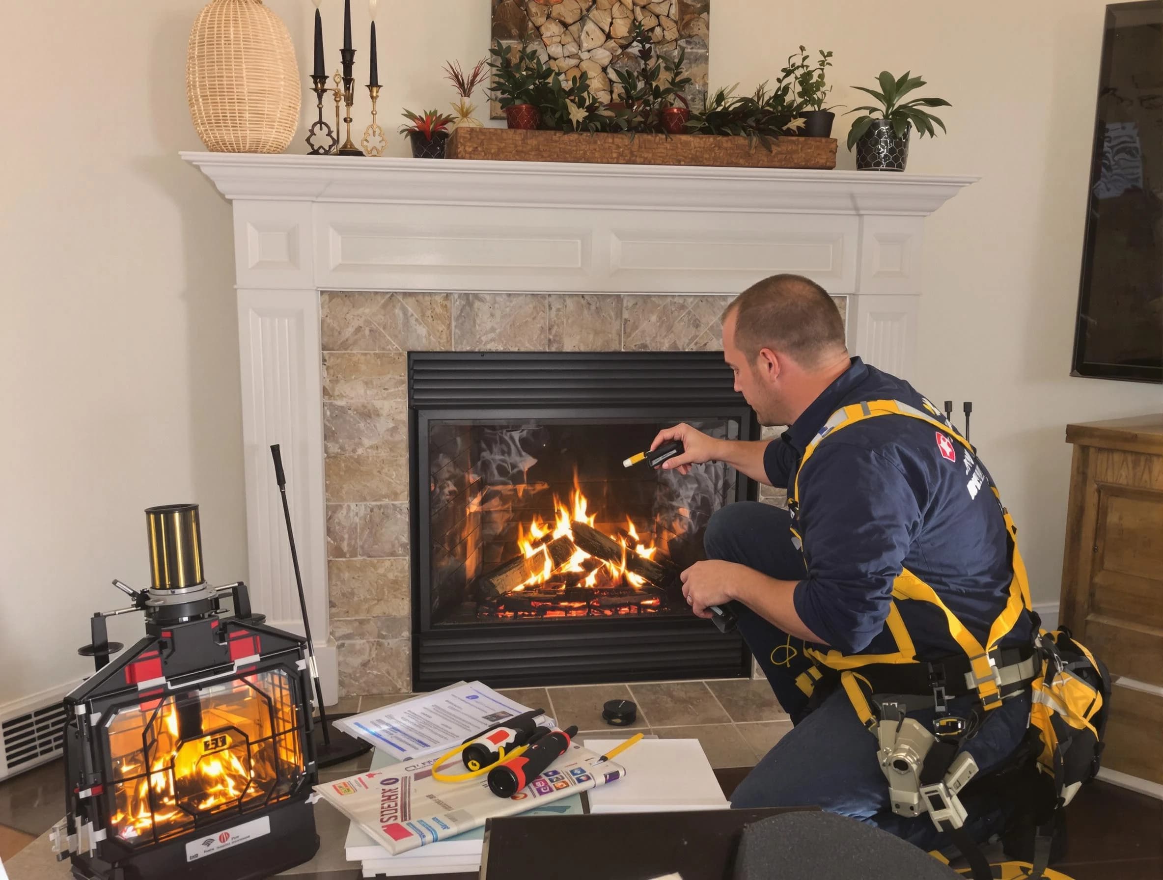 Safety-focused fireplace inspection by Tarrant Chimney Sweep in Tarrant, AL