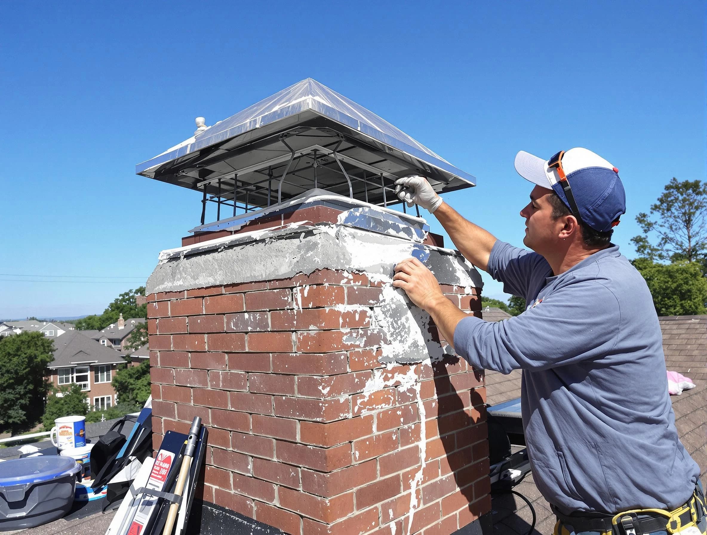 Chimney Crown Services service in Tarrant, AL