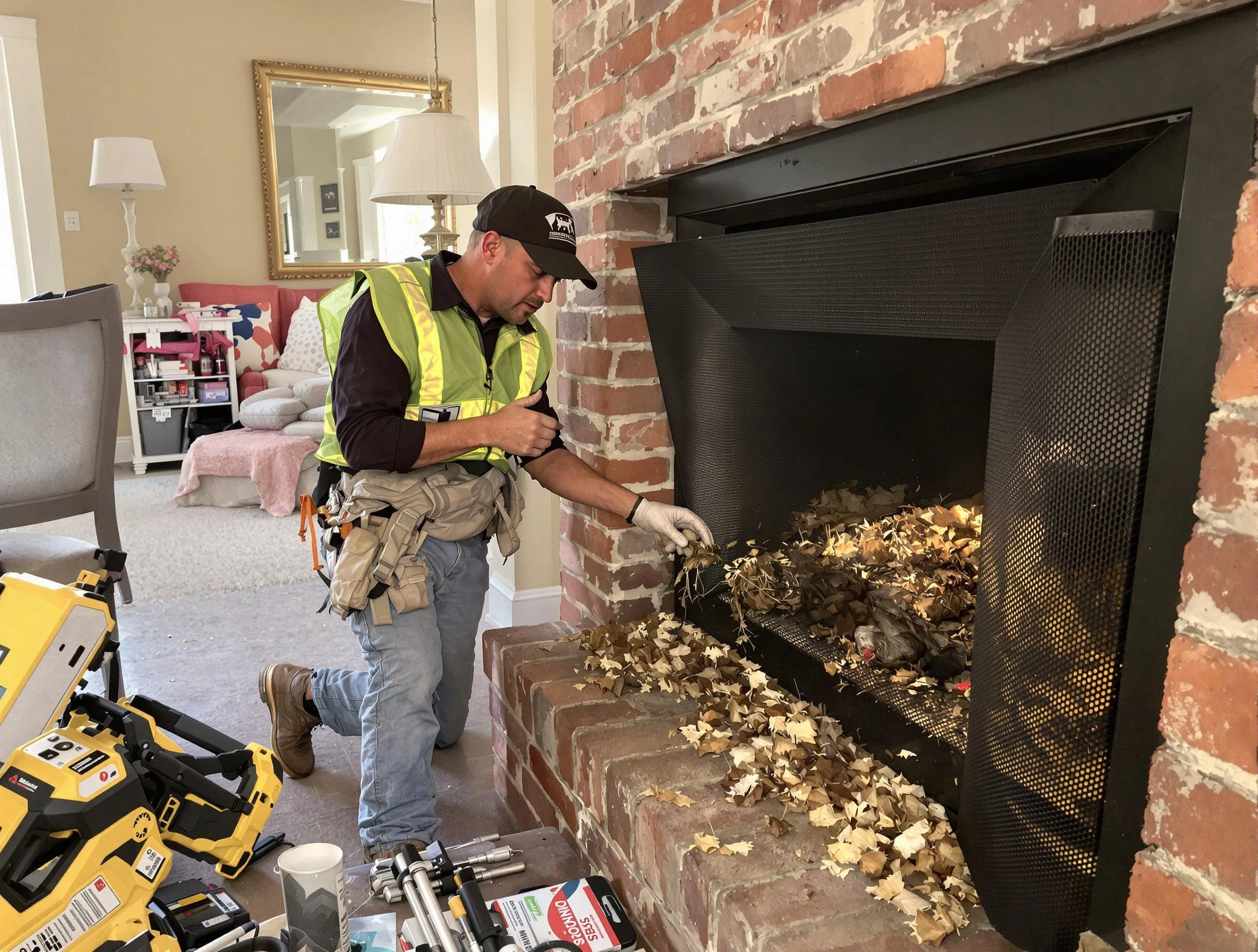 Safe screening installation by Tarrant Chimney Sweep in Tarrant, AL