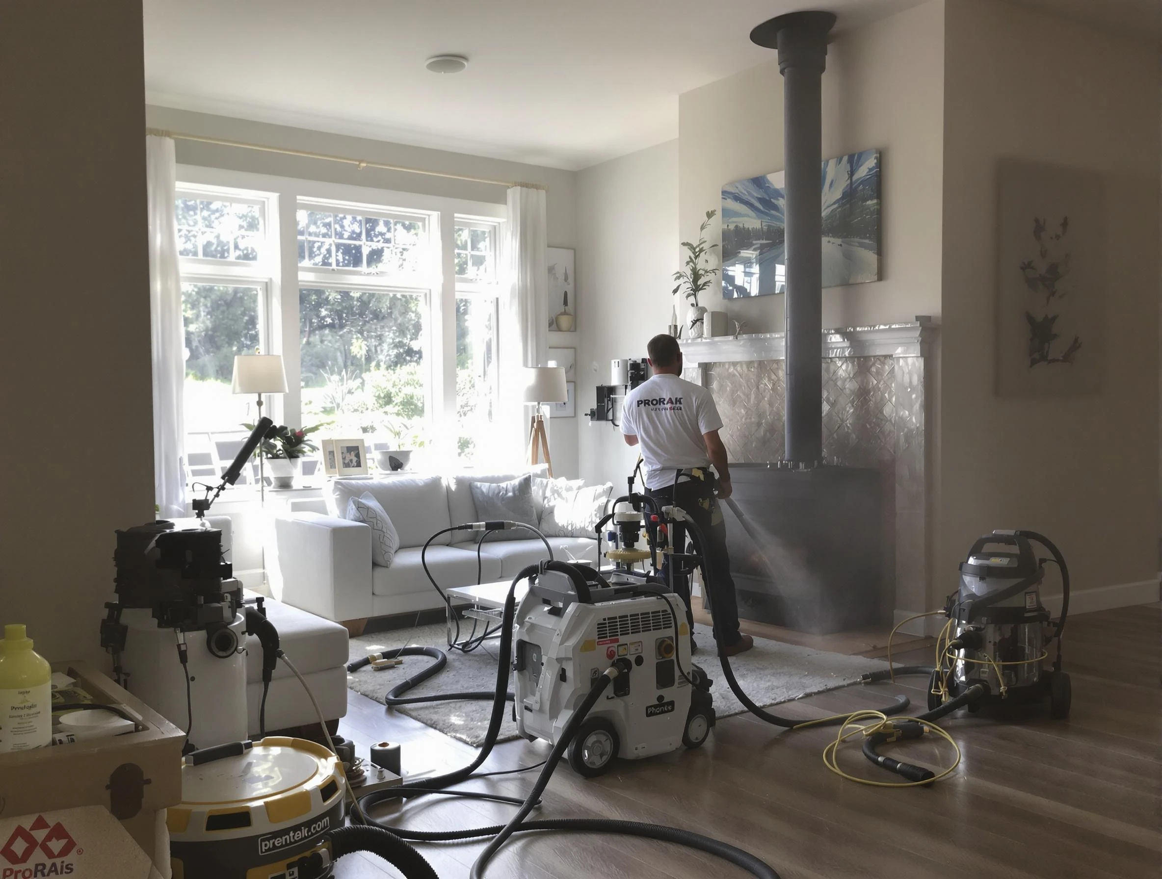 Soot removal service by Tarrant Chimney Sweep for a fireplace in Tarrant, AL